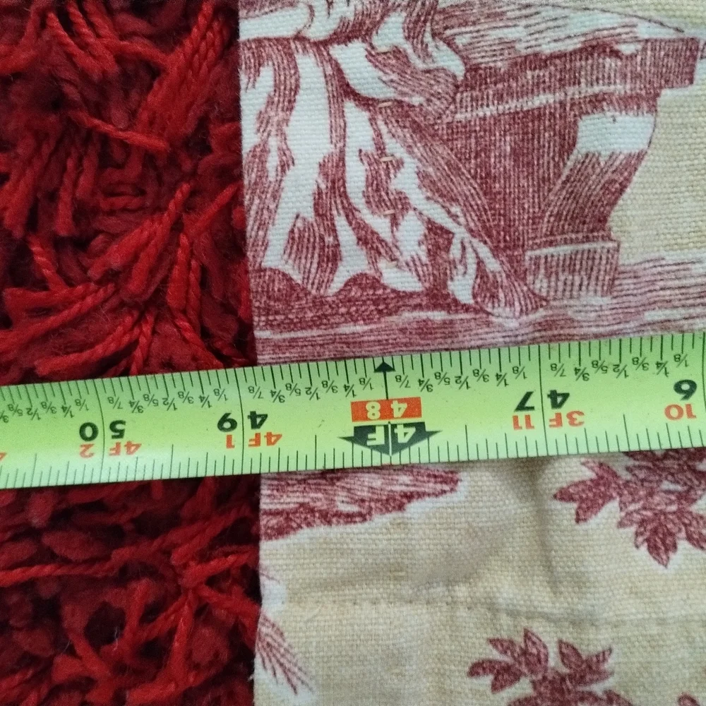 2 Curtain Panels 19th Century French‎ Print Pink and Cream/Yellow Color 88X44